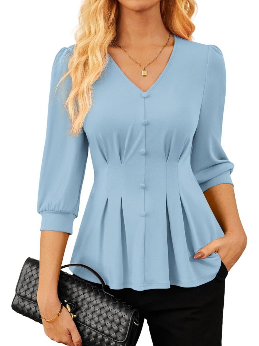 Women Business Tops Dressy Casual Peplum Blouses